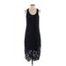 Rag & Bone Casual Dress - Midi Scoop Neck Sleeveless: Blue Print Dresses - Women's Size Small