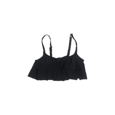 Torrid Swimsuit Top Black Solid Scoop Neck Swimwear - Women's Size 7 Plus