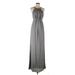 Show Me Your Mumu Cocktail Dress High Neck Sleeveless: Gray Solid Dresses - Women's Size Large