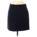 J.Crew Casual Skirt: Blue Solid Bottoms - Women's Size 4