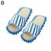 1Pair Coral fleece floor slippers Dust Mop Slippers Z6O5 Cleaning V8E5