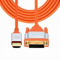 Chenyang HDMI 4K to DVI Ultra Soft High Flex HDTV Cable Hyper Super Flexible Cord High Speed Type-A Male to 24+1 Male for Computer HDTV