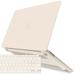 IBENZER New 2022 2021 MacBook Air 13 inch Case M1 A2337 A2179 A1932 Plastic Hard Shell Case with Keyboard Cover for Apple Mac Air 13 with Touch ID (2018-2022) Nude W-AT13-NU+1