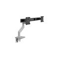 Humanscale M8.1 - Mounting kit (2 VESA adapters crossbar for dual monitors angled/dynamic link clamp and bolt-through combo mount) - for 2 LCD displays - silver with gray trim