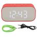 Alarm Clock Mirror Electronic Intelligent Noise Reduction 45MM Loudspeaker Double Speaker Digital Dual Alarm Clock Red