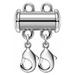 Sterling Silver Layered Detangler Clasp for Easy Necklace Layering F6Z0 Z0G9