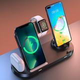 Oneshit Phone Holder Clearance Sale 6 In 1 Charger Station IPhone/Android/Type-C Fast Wireless Charging Dock Stand For IWatch/Air-Pods Christmas Charging Folding Bracket