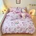 Kawaii Bed Accessories Cinnamoroll Purin Dog Pochacco Anime Cotton Soft Bedding Four-Piece Set Cute Sweet Creative Girls Gifts
