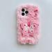 Kawaii Hello Kitty Plush Phone Case for Iphone11 12 14 13 15Promax Winter Plush Embroidered Sanrio Kt Cat Phone Protective Case