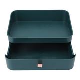 Countertop Cosmetic Storage Box Countertop Cosmetic Storage Box Green Large Capacity Orderly Storage Smoother EdgeMakeup Tray Holder for Bedroom Office