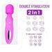 Upgraded Electric Double-Ended Available Cordless Shoulder Neck Back Relaxation Massage Wand Handheld Portable Wireless Travel Home Work Sports Relieve Deep Tissue Muscle Pain Fatigue-Purple