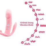 Vibrant wearable invisible P - nt Ã¬ es clitoral stimulation toy USB wireless rechargeable stick massager waterproof and powerful massaging objects sex bullets beautiful women Wearable Remote Co