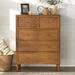 TMS Maxwell 5 Drawer 35.5" W Chest Wood in Brown | 45.25 H x 35.5 W x 17.31 D in | Wayfair 51705OAK