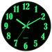 Ebern Designs Esteve Wall Clock Plastic in Black | 11.81 H x 11.81 W x 1.5 D in | Wayfair BD42DFF255924AC2959E4BEFE84EE349