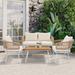 George Oliver Tannehill 4 - Person Outdoor Seating Group w/ Cushions, Solid Wood in White | Wayfair 494D1903630B4E03B53659D57E5DAE07