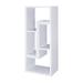 Latitude Run® Geometric Bookcase Wood in White | 22.5 H x 46.85 W x 15.65 D in | Wayfair FFC9AA9C31D74C71897152E8A2A73354