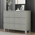 Hokku Designs Ayrica 6 Drawer 47.3" W Dresser w/ Mirror Wood in Brown/Gray | 70.8 H x 47.3 W x 15.4 D in | Wayfair E4A67746C6D74EF881A5B1950E6F3A14