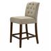 Red Barrel Studio® Adah Tufted Fabric Side Chair Dining Chair Wood/Upholstered in Brown | 40 H x 19 W x 23 D in | Wayfair