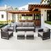 Latitude Run® Kanhiya 6 Piece Sofa Seating Group w/ Cushions, Steel in Gray | 30 H x 74 W x 31 D in | Outdoor Furniture | Wayfair