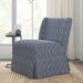 Slipper Chair - Red Barrel Studio® Kelsy 28" Wide Slipcovered Slipper Chair w/ Wingback Polyester in Blue/Navy | 32.5 H x 28 W x 24.5 D in | Wayfair