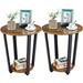 17 Stories Industrial Small Round End Side Table For Living Room Set Of 2 | Wayfair AC6F480675B7431190C9BFFDBDDF35C1