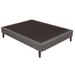 Ebern Designs Ambee 15-inch Metal Bed Frame Platform w/ Fabric Cover Wood in Black/Brown | 8.9 H x 12 W x 75 D in | Wayfair