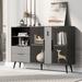 George Oliver Roemer 11.8" Sideboard, Metal in Gray | 35.7 H x 11.8 W x 55.1 D in | Wayfair F7FB1B8756A84706BFB23F0658E9693F