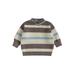 Baby Sweater Long Sleeve Crew Neck Striped Winter Warm Knit Pullover