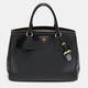 PRADA Black Patent Leather Large Double Zip Tote