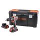 Black&decker - 18V Cordless Combi Drill X2 Battery Toolbox Drill Bits BCD700S2KA