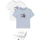 T-Shirt TOMMY HILFIGER "BABY FLAG TEE 2 PACK GIFTBOX" Gr. 68, blau (breezy blue, white) Baby Shirts T-Shirts