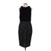 St. John Casual Dress - Sheath: Black Marled Dresses - Women's Size 12