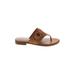 Essex Lane Flip Flops: Brown Solid Shoes - Women's Size 8 - Open Toe