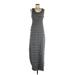 Max Studio Casual Dress Scoop Neck Sleeveless: Gray Solid Dresses - Women's Size Medium
