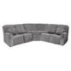 GUYIRT L Shape Recliner Cover Stretch Velvet L Shaped Sofa Cover for 5 Seater, 7 Piece Recliner Sofa Cover Recliner Couch Cover Sectional Couch Covers for Corner Sofa -dark gray-5 seater