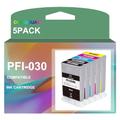 OGOUGUAN Compatible Ink Cartridge PFI030 PFI-030 PFI-030MBK PFI-030BK PFI-030C PFI-030M PFI-030Y Pigment Replacement for Canon ImagePrograf TA-20 ImagePrograf TA-30(MBK+KCMY)