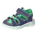 RICOSTA Infant First Walkers Gery,Width: Regular (WMS),Washable,Low Shoe,Casual,Outdoor Sandal,Summer Shoe,Blue (Nautic/neongrün / 180),7 Child UK