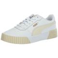 PUMA womens Carina 2.0, Puma White-sugared Almond-puma Gold, 5.5 UK