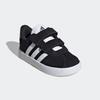 Klettschuh ADIDAS SPORTSWEAR "VL COURT 3.0", Gr. 22, schwarz-weiß (core schwarz, cloud weiß, core schwarz), Leder, Synthetik, sportlich, Schuhe, für Kinder, inspiriert vom Design des adidas samba