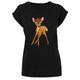 Kurzarmshirt F4NT4STIC "Damen Disney Bambi-Classic with Ladies Extended Shoulder Tee" Gr. XS, schwarz (black) Herren Shirts T-Shirts