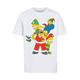 Kurzarmshirt F4NT4STIC "Kinder The Simpsons Christmas Family -GRY with Kids Basic Tee" Gr. 146/152, weiß (white) Mädchen Shirts T-Shirts