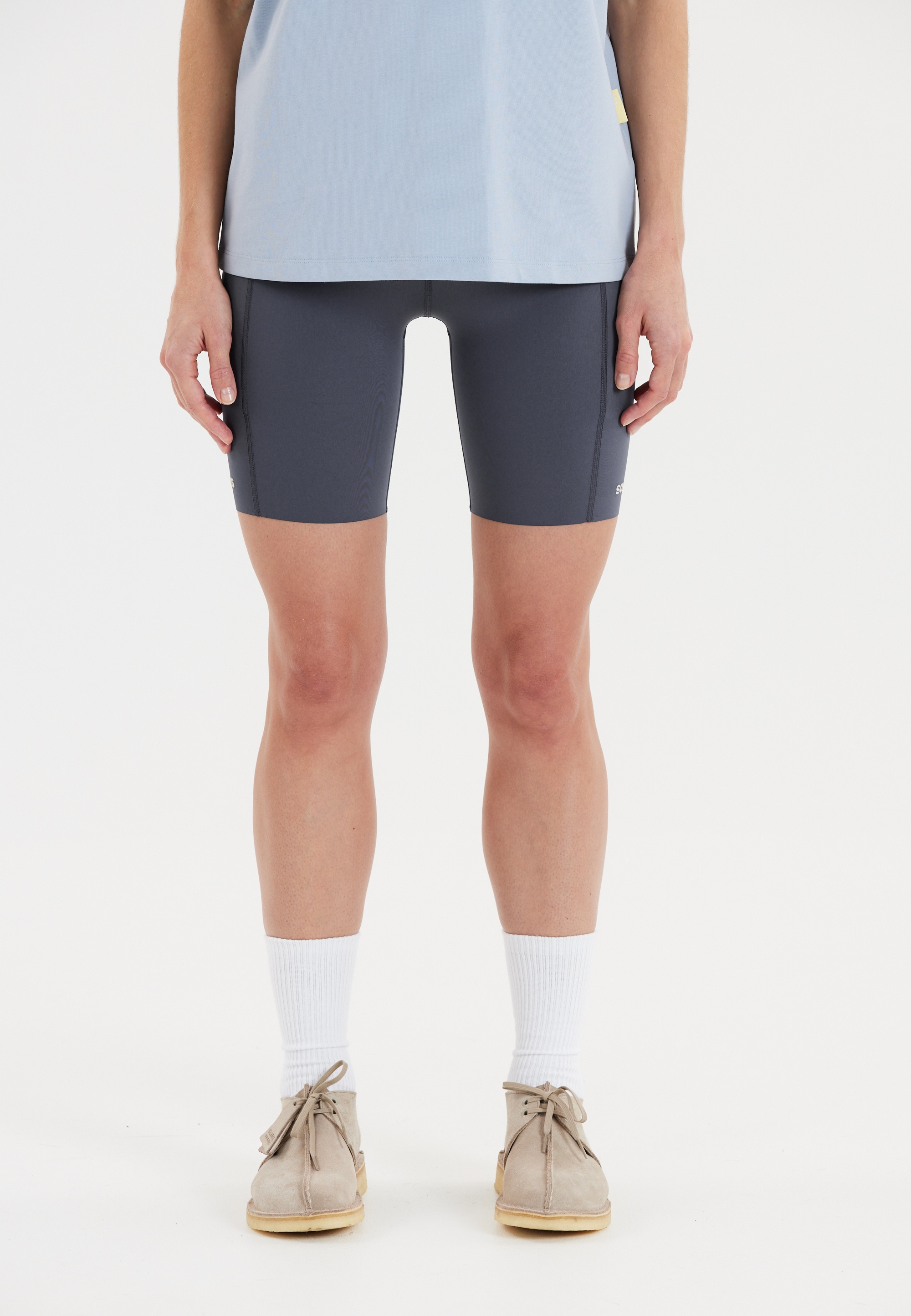 Funktionstights SOS "Leysin", Damen, Gr. XS, US-Größen, blau (dunkelblau), 77% Polyamid, 23% Elasthan, unifarben, Hosen, mit hohem Hüftbund