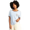 T-Shirt QUIKSILVER "UNI RINGER TEE" Gr. XS, blau (skyway) Damen Shirts Jersey