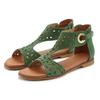 Sandale LASCANA "Sommerschuh", Damen, Gr. 41, grün, Obermaterial: 100% Rindsleder. Futter: 50% Lederimitat, 50% Polyester. Decksohle: 50% Lederimitat, 50% Polyester. Laufsohle: 100% Synthetik, unifarben, klassisch, Schuhe, Sandalette, Sommerschuh...