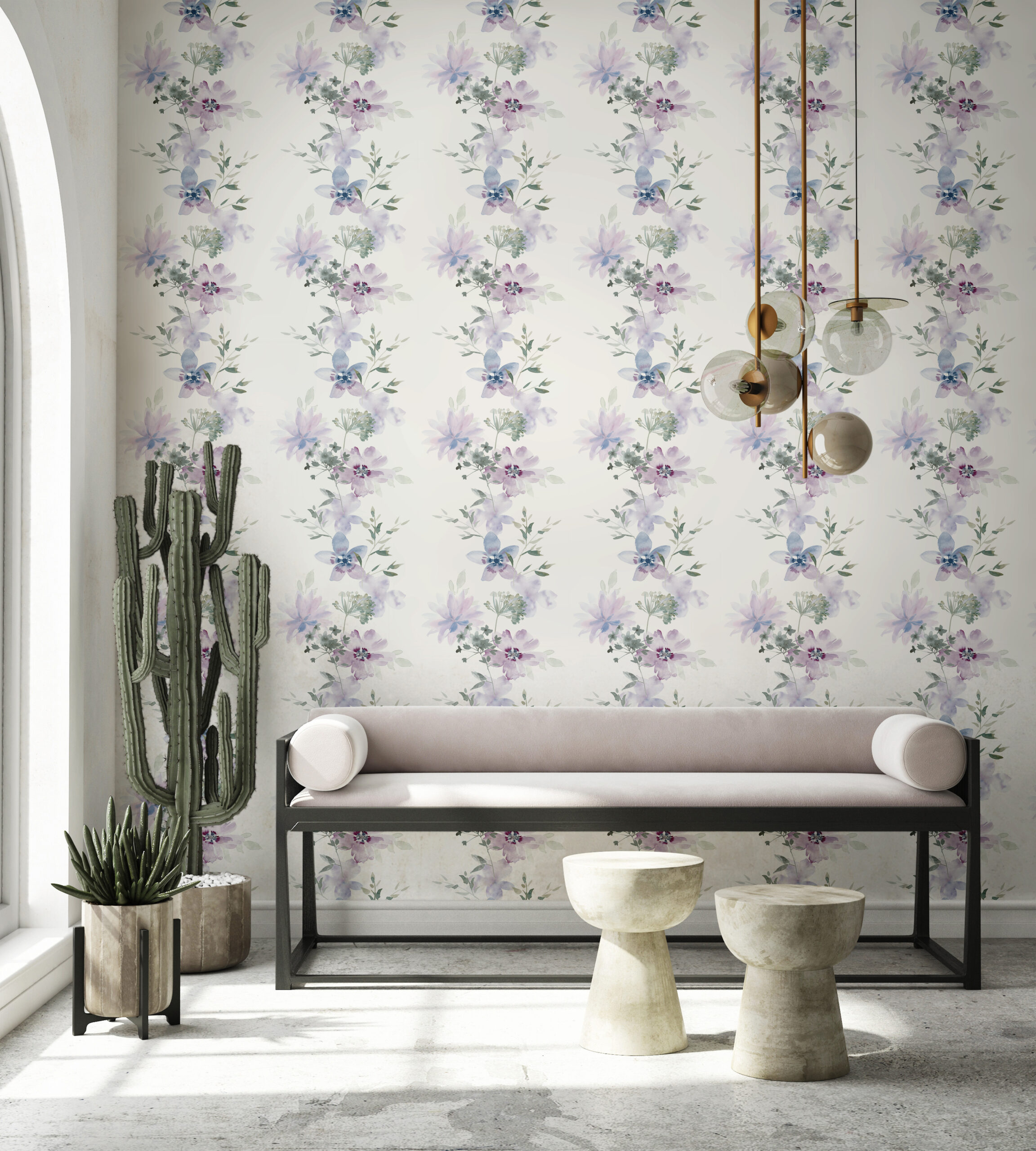 Vliestapete MARBURG "Nature's Palette", lila (violett), B:0,53m L:10,05m, Vlies, Tapeten, moderne Tapete für Wohnzimmer Schlafzimmer Küche