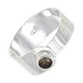 Silver N Rock Smoky Quartz Gemstone Band Ring Men & Women Band Ring All Size 925 Sterling Silver Band Ring Gift Item Jewelry ERG-135D_ (Y)