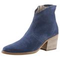 Stiefelette PAUL GREEN Gr. 39, blau (jeansblau) Damen Schuhe Ankleboots Cowboy-Stiefelette Reißverschlussstiefeletten