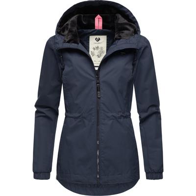 Outdoorjacke RAGWEAR "Danka", Damen, Gr. M (38), blau (marine), Außenmaterial: 100% Polyester, Innenfutter: 100% Polyester, casual, regular fit hüftbedeckend, Langarm Ärmel ohne Ärmelschlitz elastischer Bund mit innenliegendem Gummizug, Jacken,... Image