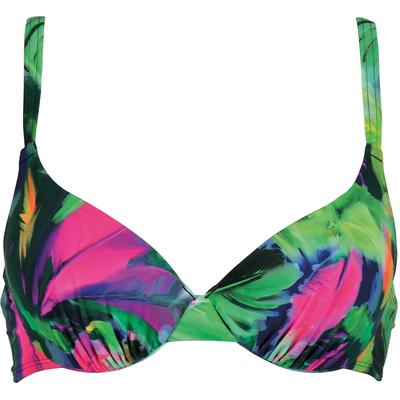 Bügel-Bikini-Top NATURANA "Bora Bora Beach", Damen, Gr. 36, Cup C, bunt (navy, grün, pink), Obermaterial: 80% Polyamid, 20% Elasthan. Futter: 100% Polyester. Cups: 100% Polyester, floral, elegant, Bikini-Oberteile Bügel-Bikini, mit floralem... Image