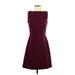 Kate Spade New York Casual Dress - A-Line High Neck Sleeveless: Burgundy Solid Dresses - Women's Size 4